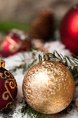 Image showing Several assorted Christmas ornaments