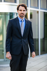 Image showing Businessman standing waiting for someone