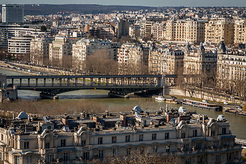 Image showing View over the rooftops of Paris