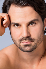 Image showing Handsome sexy bearded man