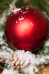 Image showing Several assorted Christmas ornaments