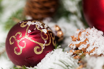 Image showing Several assorted Christmas ornaments