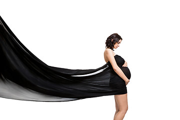 Image showing Artistic portrait of a beautiful pregnant woman