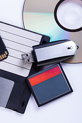 Image showing Selection of different computer storage devices