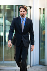 Image showing Businessman standing waiting for someone