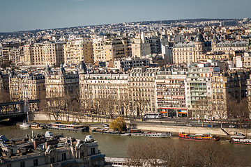 Image showing View over the rooftops of Paris