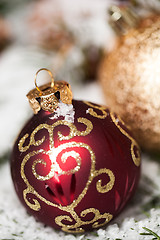 Image showing Several assorted Christmas ornaments