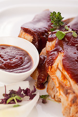 Image showing Delicious grilled pork ribs