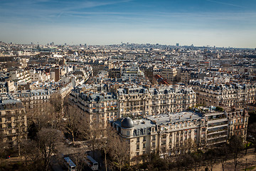 Image showing View over the rooftops of Paris