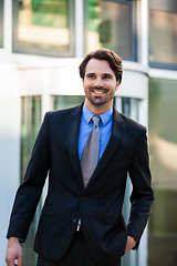 Image showing Businessman standing waiting for someone