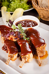 Image showing Delicious grilled pork ribs