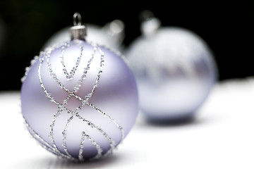 Image showing Glittery Christmas ornament ball