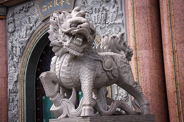 Image showing Interior of an ornate Asian temple