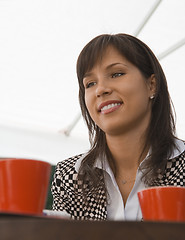 Image showing Her coffee meeting