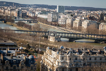 Image showing View over the rooftops of Paris