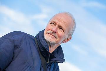 Image showing Senior man with a thoughtful expression