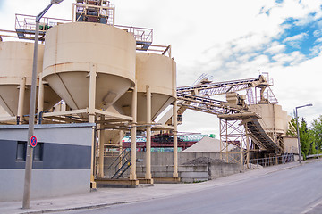 Image showing Metal tanks at a refinery plant or factory