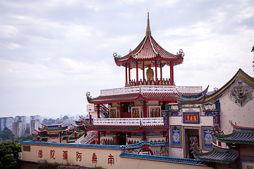 Image showing Interior of an ornate Asian temple