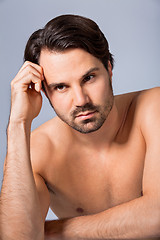 Image showing Handsome sexy bearded man