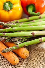 Image showing Fresh vegetables in a country kitchen