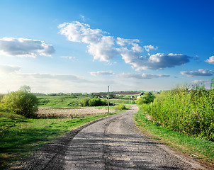 Image showing Countryside at sunset