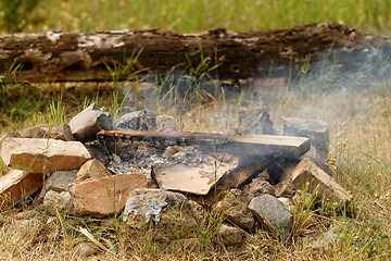 Image showing Fire in the open air