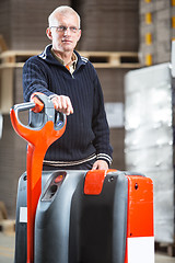 Image showing Pallet truck portrait