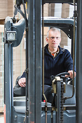 Image showing Forklift driver