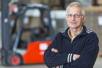 Image showing Forklift driver