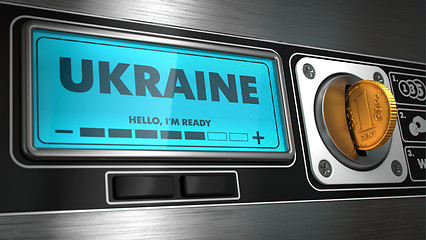 Image showing Ukraine on Display of Vending Machine.