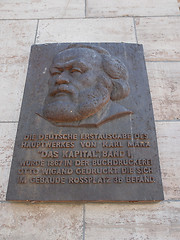 Image showing Karl Marz Kapital plaque
