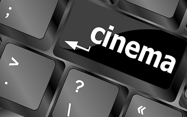 Image showing Business concept: Cinema key on the computer keyboard