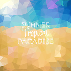 Image showing Summer holiday tropical beach background