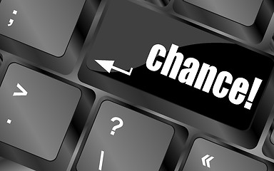 Image showing chance button on computer keyboard key