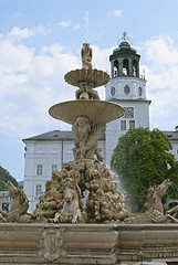 Image showing Residence Fountain in Salzburg