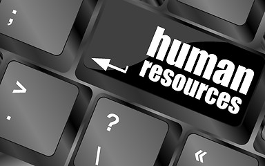 Image showing human resources button on computer keyboard key