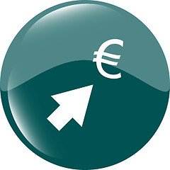 Image showing Currency exchange icons, euro money sign with arrows