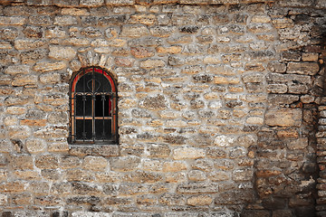 Image showing Old Wall Constructed Of Stone Bricks Background