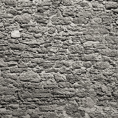 Image showing Old Wall Constructed Of Stone Bricks.
