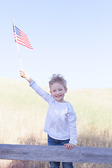 Image showing boy celebrating 4th of July