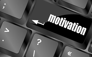 Image showing motivation button on computer keyboard key