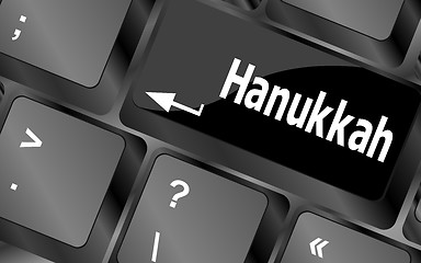 Image showing keyboard key with hanukkah word on it
