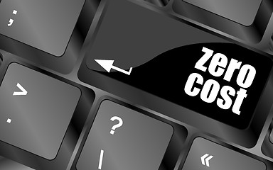 Image showing zero cost button on computer keyboard key