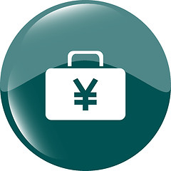 Image showing Case with Yen JPY sign icon. Briefcase button