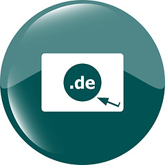 Image showing Domain DE sign icon. Top-level internet domain symbol