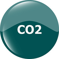 Image showing carbon dioxide web app icon, web button