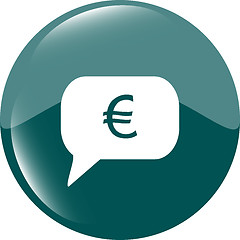 Image showing web icon on cloud with euro eur money sign