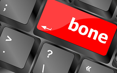 Image showing bone button on computer pc keyboard key