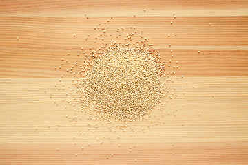 Image showing Quinoa grains on wood