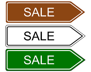 Image showing Direction sign sale